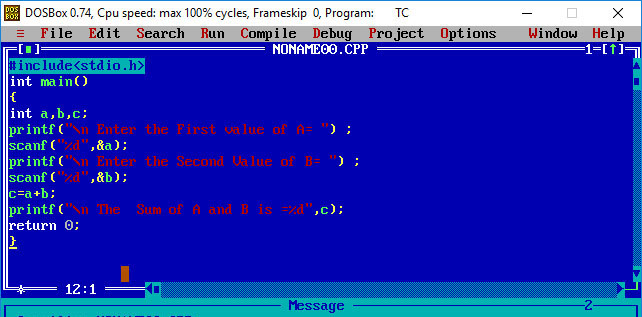 My first C program!